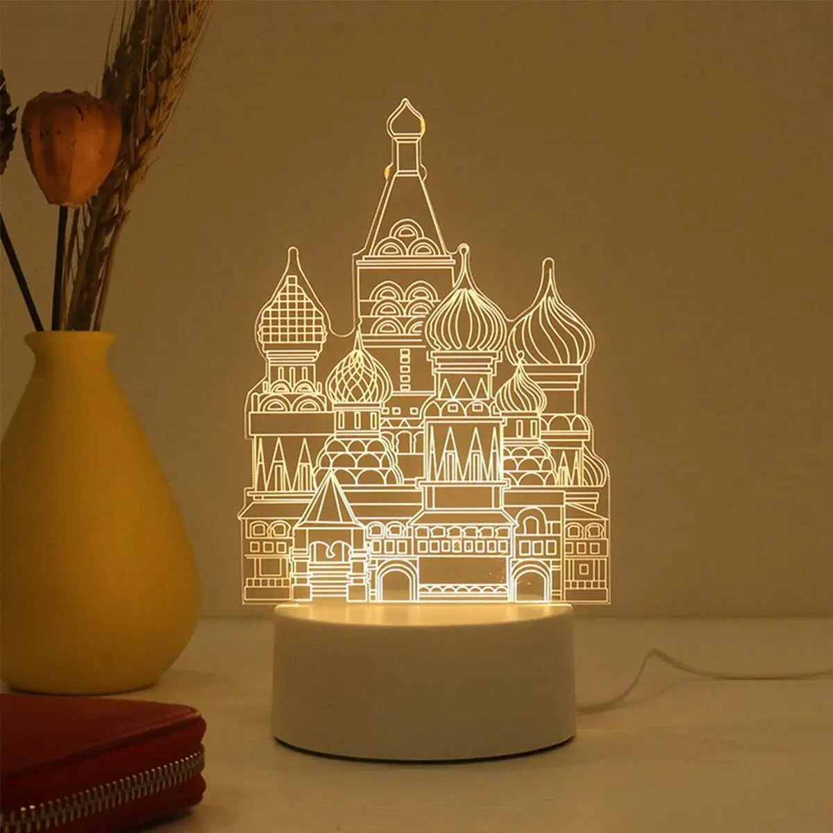 Acrylic Bedroom Bedside LED Table Lamp, Creative Night Light, Holiday Event Gift System, Gifts, 1Pc 