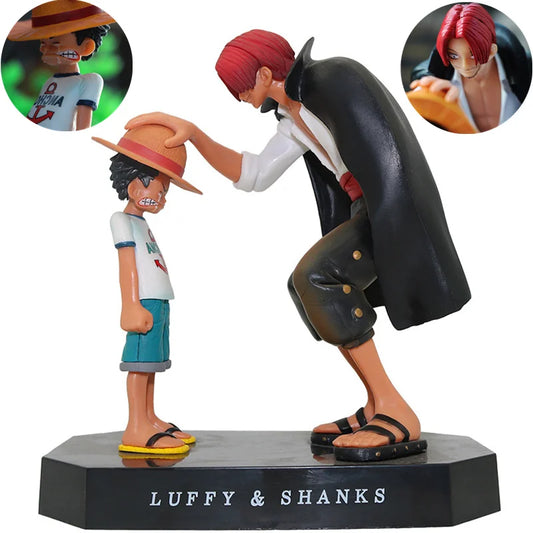 Action Figure Anime One Piece, Quatro Imperadores, Hastes, Chapéu de Palha, Monkey D Luffy, Brinquedos Boneca Modelo de Coleção, 17cm