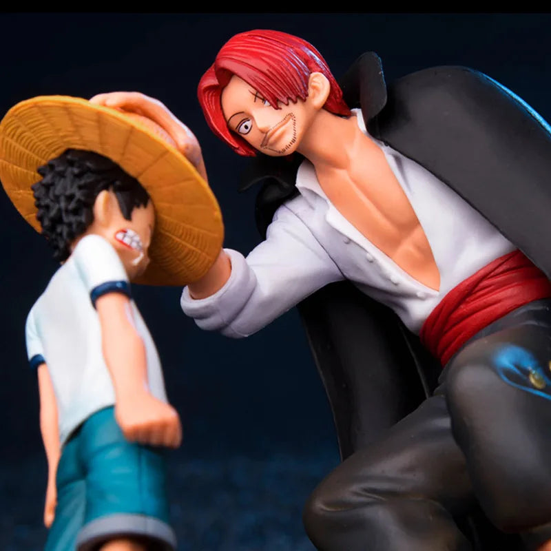 Action Figure Anime One Piece, Quatro Imperadores, Hastes, Chapéu de Palha, Monkey D Luffy, Brinquedos Boneca Modelo de Coleção, 17cm