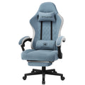 GTPLAYER Gaming Chair, Computer Office Chair with Pocket Spring Cushion, Linkage Armrests and Footrest, High Back Ergonomic Comp
