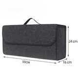 Large Anti-Slip Compartment Boot Storage Organizer Tool Car Storage Bag Car Trunk Organizer Soft Felt Storage Box Accessories