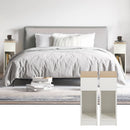 SoBuy FBT111x2 Bedside Table 2 set with drawer for box spring bed sofa table 2 pieces side table table narrow bedside cabinet