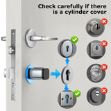 RAYKUBE V1 Adjustable TT Lock/ Tuya Bluetooth Smart Fingerprint Digital Cylinder Lock with APP/Password/RFID Card/Key  unlock