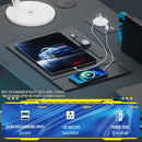 COMHOMA Desk Gaming table with Shelf, corner desk with USB charging port and socket, 120cm computer table L shape PC