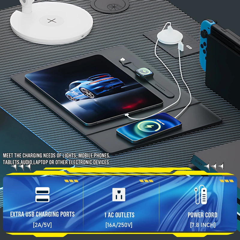 COMHOMA Desk Gaming table with Shelf, corner desk with USB charging port and socket, 120cm computer table L shape PC
