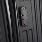 3-Piece Hard Shell Suitcase Set, Trolley Carry-on Luggage, Travel Suitcase Set, Trolley Set with TSA Lock and 4 Wheels, Rolling Suitcase, Luggage Sets, Black (M, L & XL)