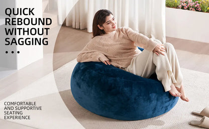 Bean Bag Chair with Filling Included Big Bean Bags Couch for Adults, Giant Beanbag Lazy Sofa for Living Room Bedroom and Dorm