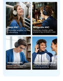 Fone de Ouvido Sem Fio HAYLOU S40 ANC com Cancelamento de Ruído de 50dB, Áudio Espacial 3D Hi-Res, LDAC, Bluetooth 6.0 e Design Over-Ear