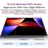 Blackview Laptop Acebook 12, Laptop 16 Inch, 16GB DDR4, 512GB SSD, Windows 11 Pro, Intel Core i5-1030NG7, 57Wh Battery,Notebook