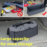 Large Anti-Slip Compartment Boot Storage Organizer Tool Car Storage Bag Car Trunk Organizer Soft Felt Storage Box Accessories