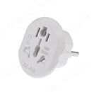 Adaptador de viaje universal con enchufe europeo, 2 tomas redondas, enchufe de pared, alta calidad, AU, EE. UU., RU, CN a UE, KR, 16 A, 250 V 