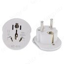 Adaptador de viaje universal con enchufe europeo, 2 tomas redondas, enchufe de pared, alta calidad, AU, EE. UU., RU, CN a UE, KR, 16 A, 250 V 