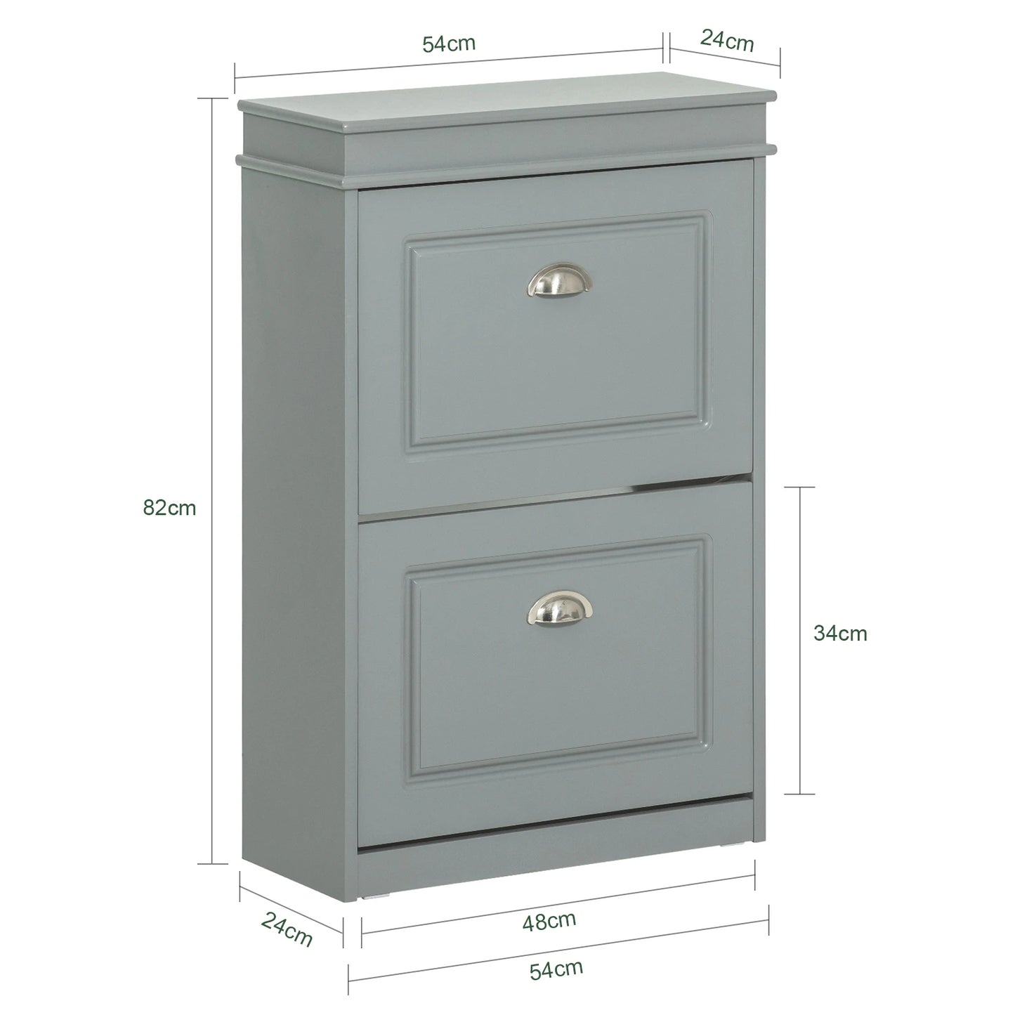 SoBuy FSR79 Shoe cabinet with 4 flap shoe rack shoe dump truck with 8 shelf surfaces Shoe chest of drawers Shoe shelf