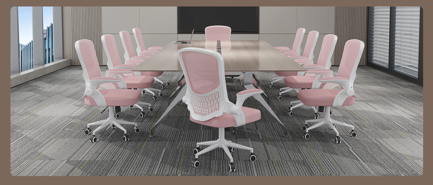 Naspaluro Ergonomic Office Chair Desk Chair with 90 ° Folding Armrest's Breathable Mesh Padding for Bedroom Home Office Study