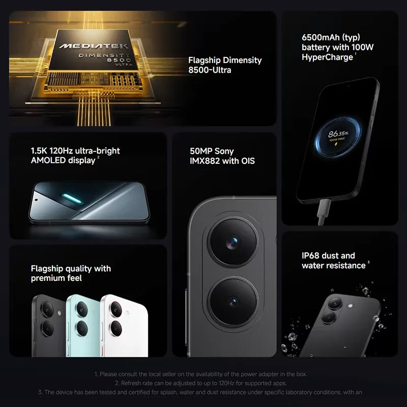 Smartphone POCO X8 Pro Versão Global 5G NFC – Dimensity 8500-Ultra, Bateria de 6500mAh (Opções: 8GB/256GB ou 12GB/512GB)