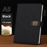 Vintage A5 leather notebook with personalized soft cover - perfect for business meetings and college life