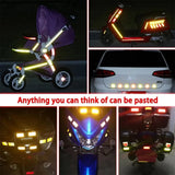 Adesivo de carro fita de advertência segurança alta visibilidade auto adesivo à prova dwaterproof água branco vermelho amarelo azul bicicleta adesivo reflexivo accessorry