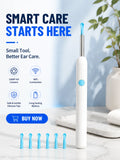Smart Visual Ear Wax Remover with 1080P HD Camera, USB C Rechargeable Ear Cleaner, Waterproof Ear Scope Otoscope, Safe Ear Wax R