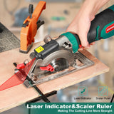 HYCHIKA 750W Circular Saw DIY Power Tool with Laser Guide Electric Saw for Cutting Wood Miter Saw Tools for Carpentry in Wood