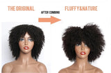 MsSunlight Afro Kinky Curly Wig Human Hair Short Wigs For Women Human Hair 100% Natural 4B 4C Brazilian Hair Wigs Full Machine