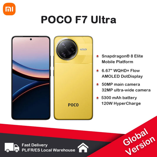 POCO F7 Ultra Global Version NFC Smartphone Snapdragon 8 Elite 50 MP Camera 6.67 "Display 120 Hz