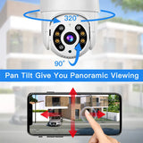 8MP 4K Wireless PTZ Camera HD 1080P Color Night Vision WiFi IP Camera Outdoor 5MP AI Auto Tracking CCTV Surveillance Cam iCSee