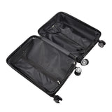 Anajqaqia Suitcase 3 Pieces Set,Hard Shell Trolleys Set,With TSA Lock,360° Universal Wheels,Lightweight ABS Luggage,Black