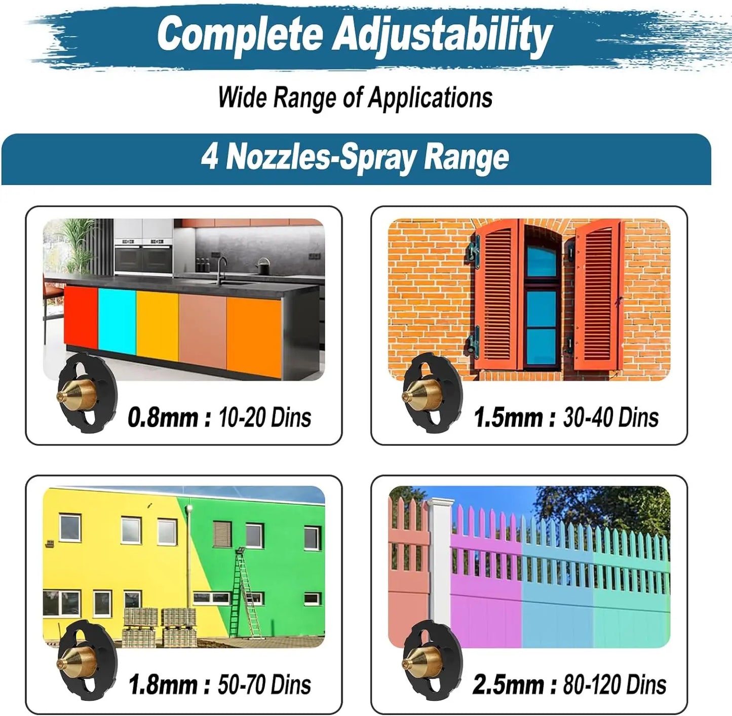 1400ML Electric Spray Gun 850W High Power HVLP Paint Sprayer Auto Furniture Steel Coating Airbrush for Home DIY With 4 Nozzles