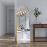 Anajqaqia 162×53cm Full Body Mirror, Curved Standing Mirror, Floor Mirror with Tempered Glass and Aluminum Alloy Frame