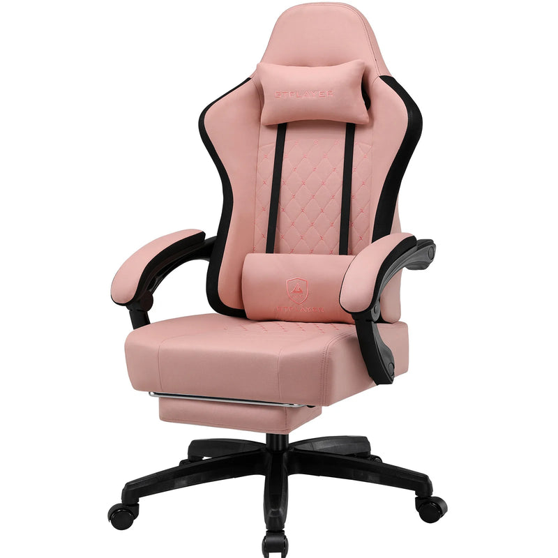 GTPLAYER Gaming Chair, Computer Office Chair with Pocket Spring Cushion, Linkage Armrests and Footrest, High Back Ergonomic Comp
