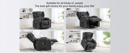 COMHOMA Relax armchair stand-up aid massage armchair with fabric surface electric stand-up armchair TV armchair armchair fabric