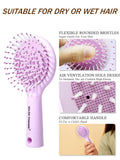 Cute Cartoon Dinosaur Hair Brush Set Detangling Mini Brush Set Travel Protable Comb Folding Mirror for Child Baby Girls Boys
