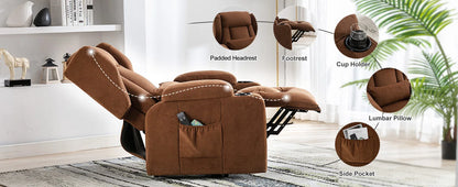 COMHOMA Relax armchair stand-up aid massage armchair with fabric surface electric stand-up armchair TV armchair armchair fabric