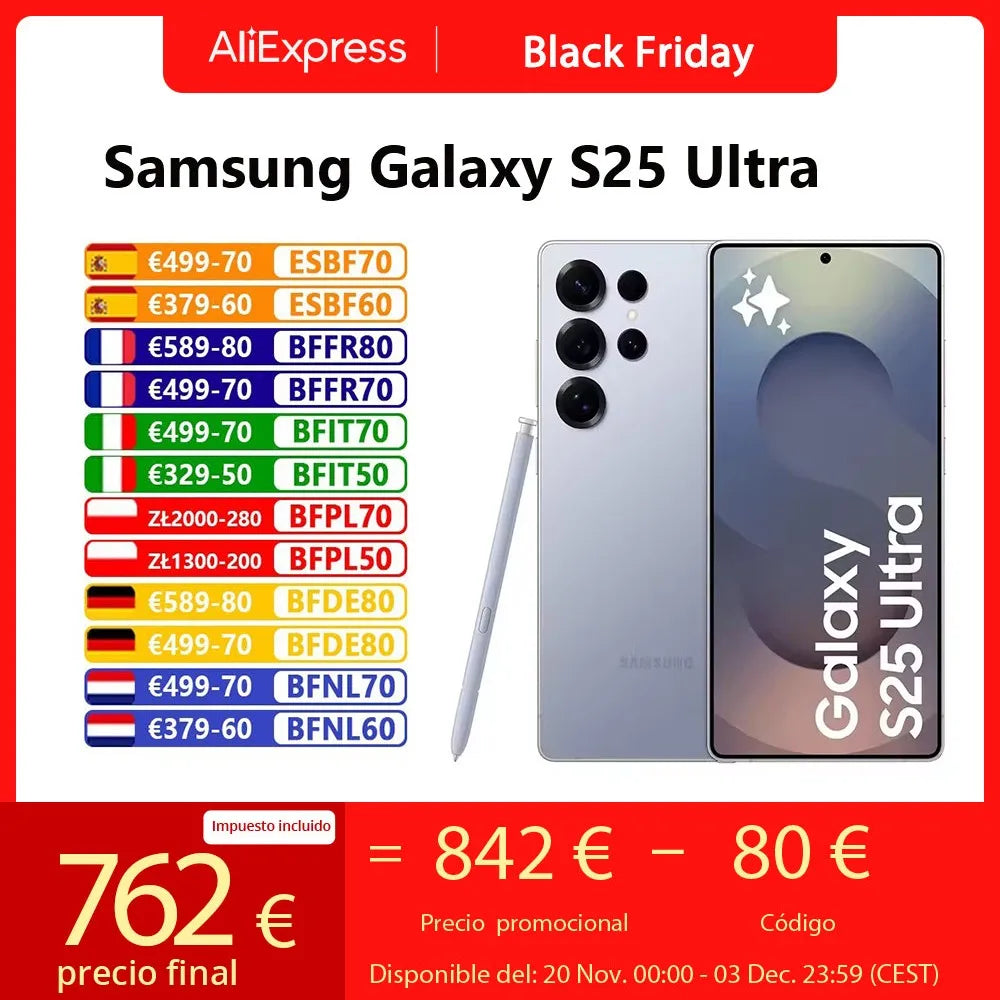 Samsung Galaxy S25 Ultra 5G Smartphone Snapdragon 8 Elite 200MP Quad AI Camera 6.9"120Hz Dynamic LTPO AMOLED 2X Display