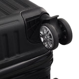 Anajqaqia Suitcase 3 Pieces Set,Hard Shell Trolleys Set,With TSA Lock,360° Universal Wheels,Lightweight ABS Luggage,Black