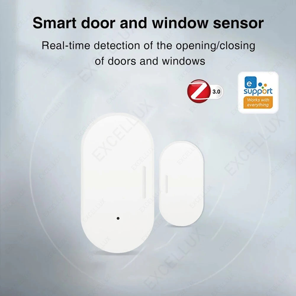 EWelink ZigBee Door And Window Magnetic Sensor Wireless Door Alarm Detector Smart Home Security Works With Zigbee2MQTT Alexa ZHA