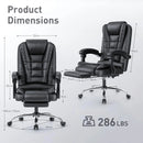 Naspaluro Executive Office Chair with Footrest High Back Desk Chair Ergonomic Recliner Computer Chair Gaming Chairs for Home