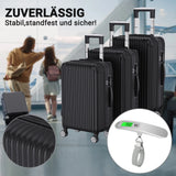 Comanlai 3-Piece Luggage Set,ABS Travel Hard Shell Suitcase,Lightweight Hand Trolley with 360° Spinner Wheels & TSA Lock,Black