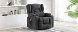 COMHOMA Relax armchair stand-up aid massage armchair with fabric surface electric stand-up armchair TV armchair armchair fabric