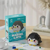 Bloques de construcción de partículas de animales del mundo oceánico creativo, juguetes para niños, minimodelos de animales, juguetes educativos, construcción compatible
