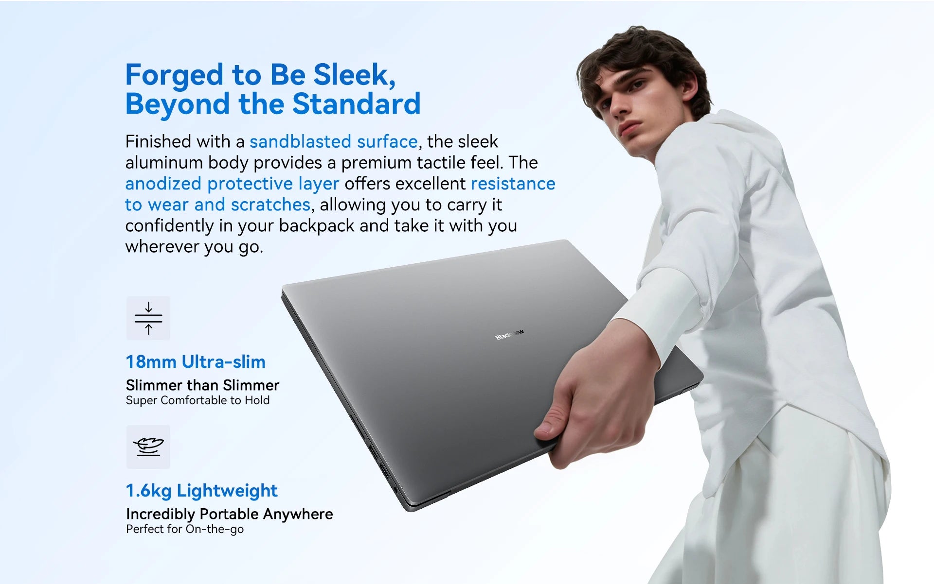 Blackview Laptop Acebook 12, Laptop 16 Inch, 16GB DDR4, 512GB SSD, Windows 11 Pro, Intel Core i5-1030NG7, 57Wh Battery,Notebook