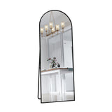Anajqaqia 162×53cm Full Body Mirror, Curved Standing Mirror, Floor Mirror with Tempered Glass and Aluminum Alloy Frame