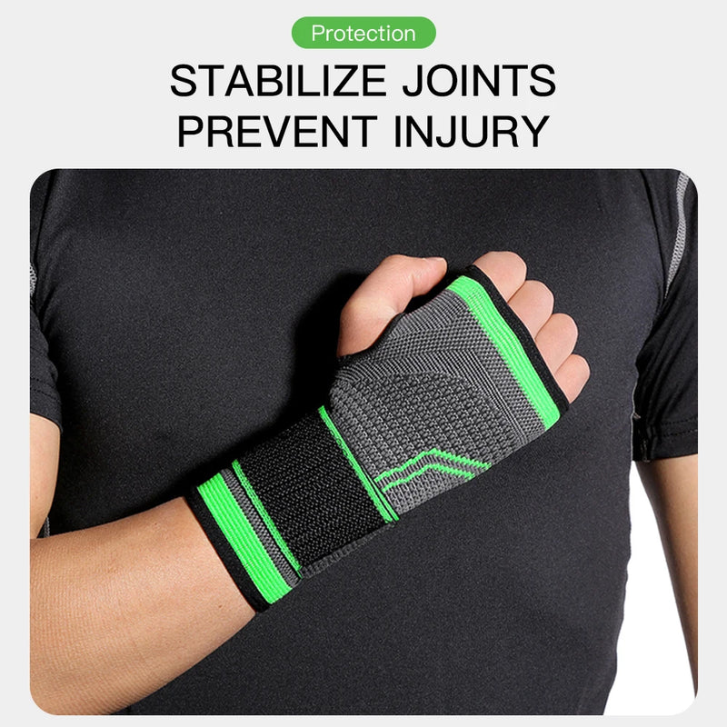 Adjustable Wrist Support Brace Strap, Compression Gloves for Carpal Tunnel, Gym Sports Wristband, Palm Guard 
