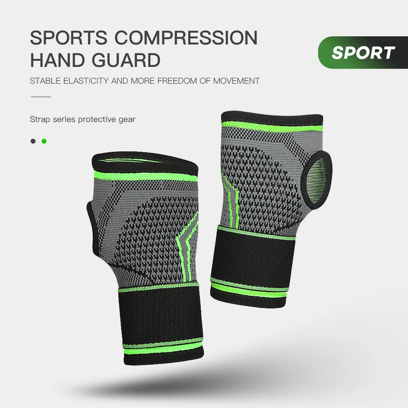 Adjustable Wrist Support Brace Strap, Compression Gloves for Carpal Tunnel, Gym Sports Wristband, Palm Guard 