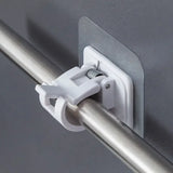 Adjustable Self-Adhesive Shower Curtain Rod Hook, Wall Storage Hooks, Rack Clip, Organizer, Home, Garden, No Drilling, 2pcs, 4pcs 