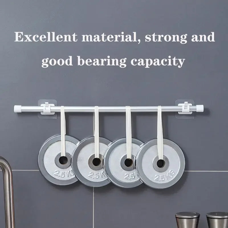 Adjustable Self-Adhesive Shower Curtain Rod Hook, Wall Storage Hooks, Rack Clip, Organizer, Home, Garden, No Drilling, 2pcs, 4pcs 