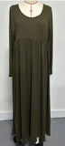 AliExpress-vestido de manga comprida com gola redonda, casual, monocromático, plus size, moda outono e inverno, Europa e Estados Unidos, 2024
