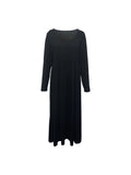AliExpress-vestido de manga comprida com gola redonda, casual, monocromático, plus size, moda outono e inverno, Europa e Estados Unidos, 2024