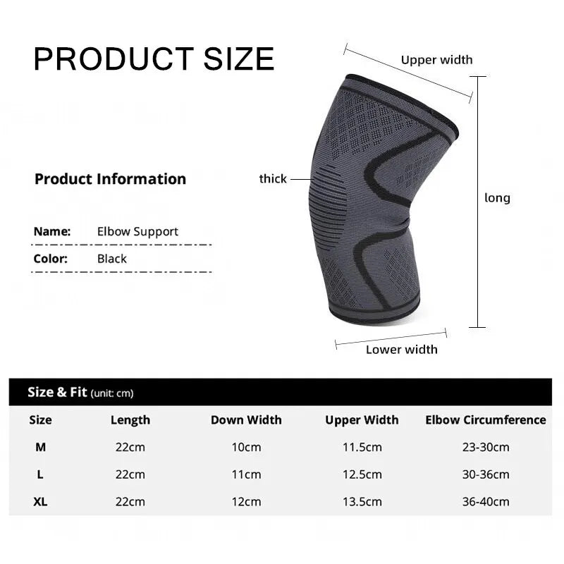 1 Pc Elastic Elbow Support Pad Fitness Gym Nylon Protective Pad Absorb Sweat Sports Safety Basketball Game Arm Sleeve Elbow Pad 