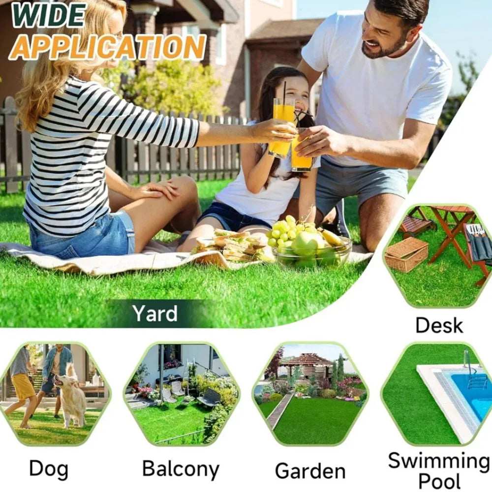 Almofada de grama artificial realista para pet, Tapetes sintéticos grossos, Tapete falso para jardim ao ar livre, pátio, cão de paisagem, 1pc